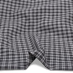 Plaid Hemp Lyocell Blend - Black/Cloud