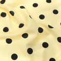 Big Dots Printed Cotton Lawn - Butter/Black