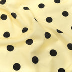 Big Dots Printed Cotton Lawn - Butter/Black