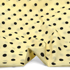 Big Dots Printed Cotton Lawn - Butter/Black