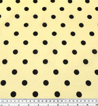 Big Dots Printed Cotton Lawn - Butter/Black