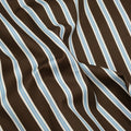 Bistro Stripe Printed Cotton Twill - Russet/Waterfall