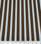 Bistro Stripe Printed Cotton Twill - Russet/Waterfall
