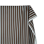 Bistro Stripe Printed Cotton Twill - Russet/Waterfall