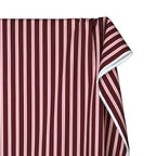 Bistro Stripe Printed Cotton Twill - Merlot/Gumdrop