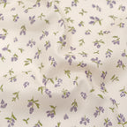 French Lavender Printed Cotton Lawn - Ivory/Wisteria