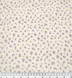 French Lavender Printed Cotton Lawn - Ivory/Wisteria