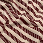 Peppermint Stripe Hemp Blend Jersey - Shell/Cranberry