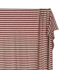 Peppermint Stripe Hemp Blend Jersey - Shell/Cranberry