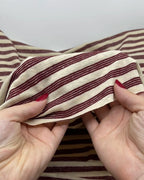 Peppermint Stripe Hemp Blend Jersey - Shell/Cranberry