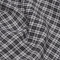 Plaid Hemp Lyocell Blend - Black/Cloud