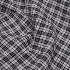 Plaid Hemp Lyocell Blend - Black/Cloud