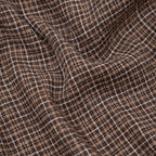Plaid Hemp Lyocell Blend Seersucker - Umber/Crimini