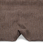 Plaid Hemp Lyocell Blend Seersucker - Umber/Crimini