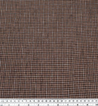 Plaid Hemp Lyocell Blend Seersucker - Umber/Crimini