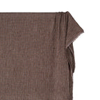 Plaid Hemp Lyocell Blend Seersucker - Umber/Crimini