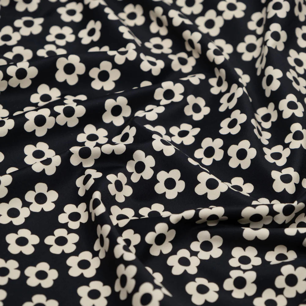 Recycled Nylon Swim Tricot - Black Liquorice