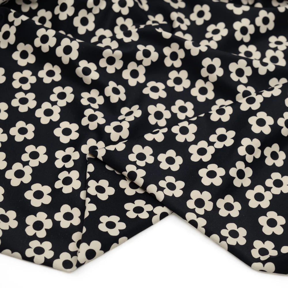 Recycled Nylon Swim Tricot - Black Liquorice