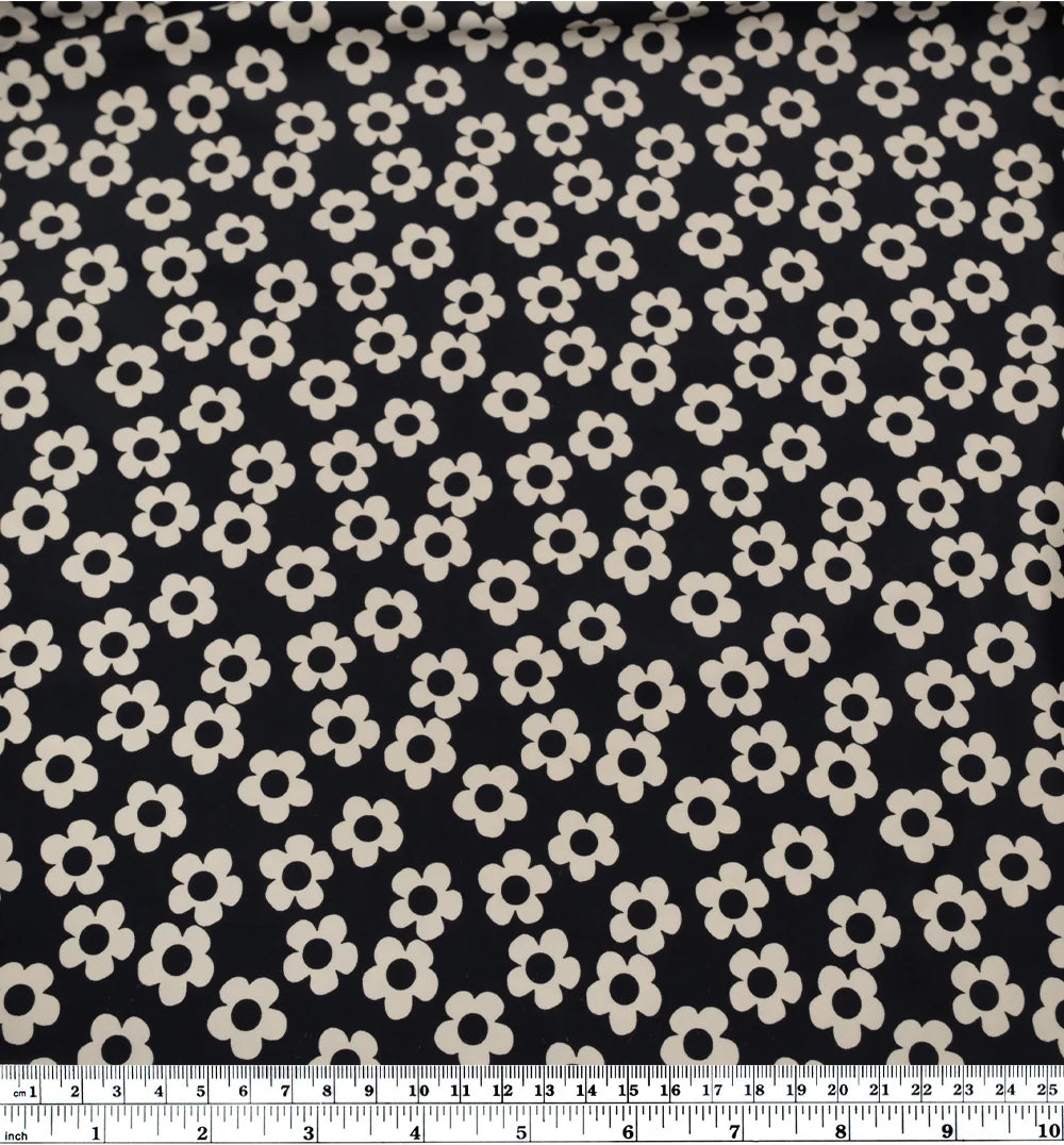 Recycled Nylon Swim Tricot - Black Liquorice