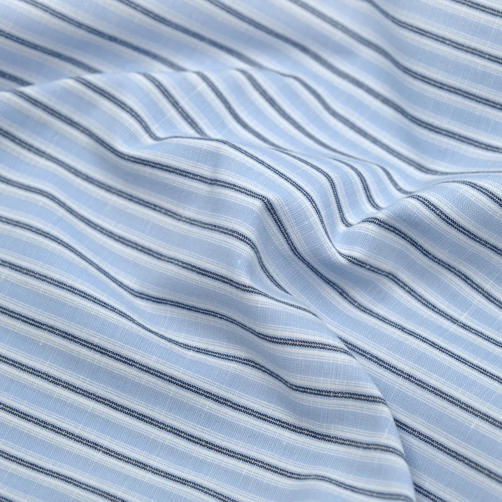 Seaside Lightweight Cotton Linen Slub - Powder Blue