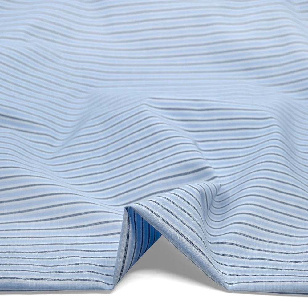 Seaside Lightweight Cotton Linen Slub - Powder Blue