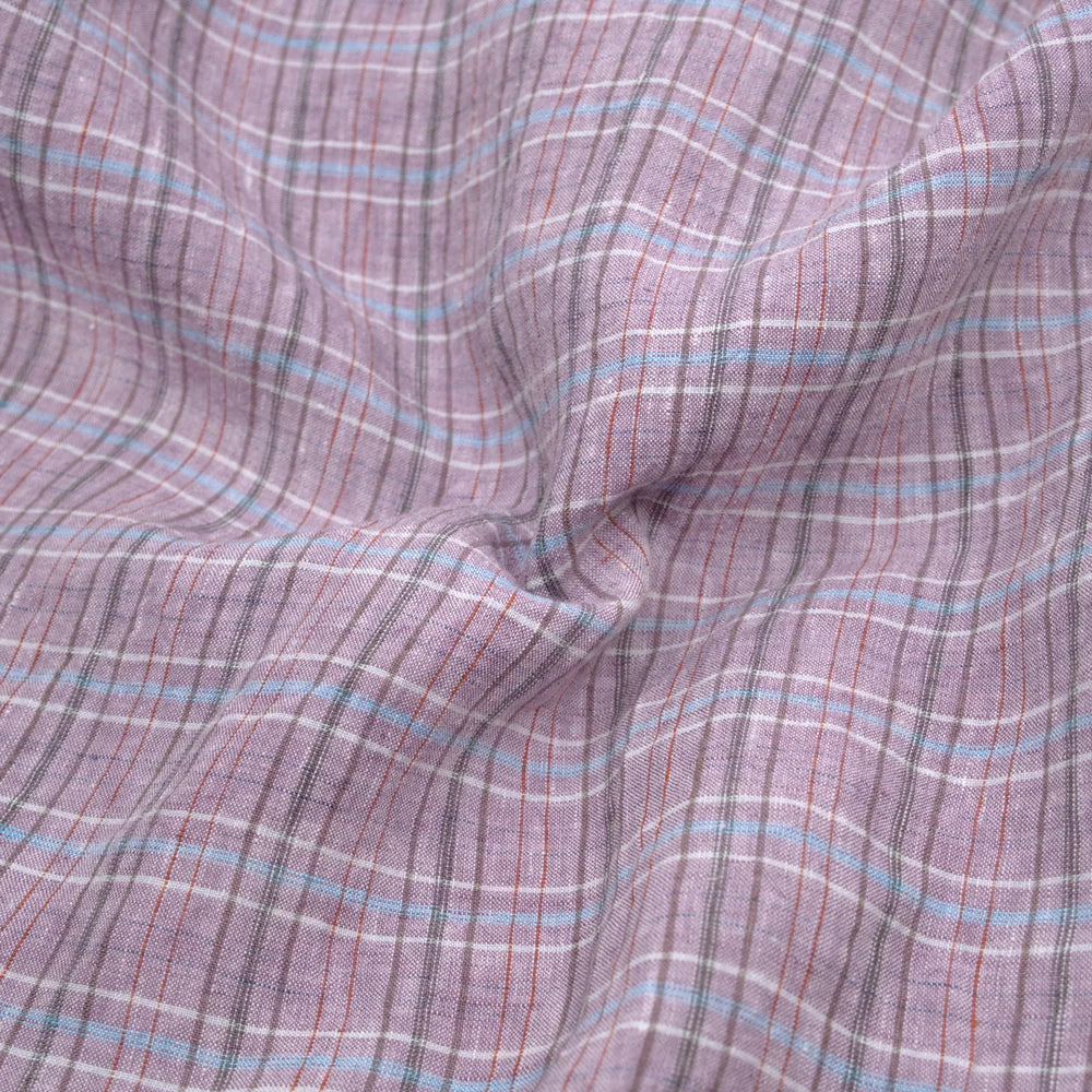 Sherbert Plaid Stonewashed Linen - Thistle