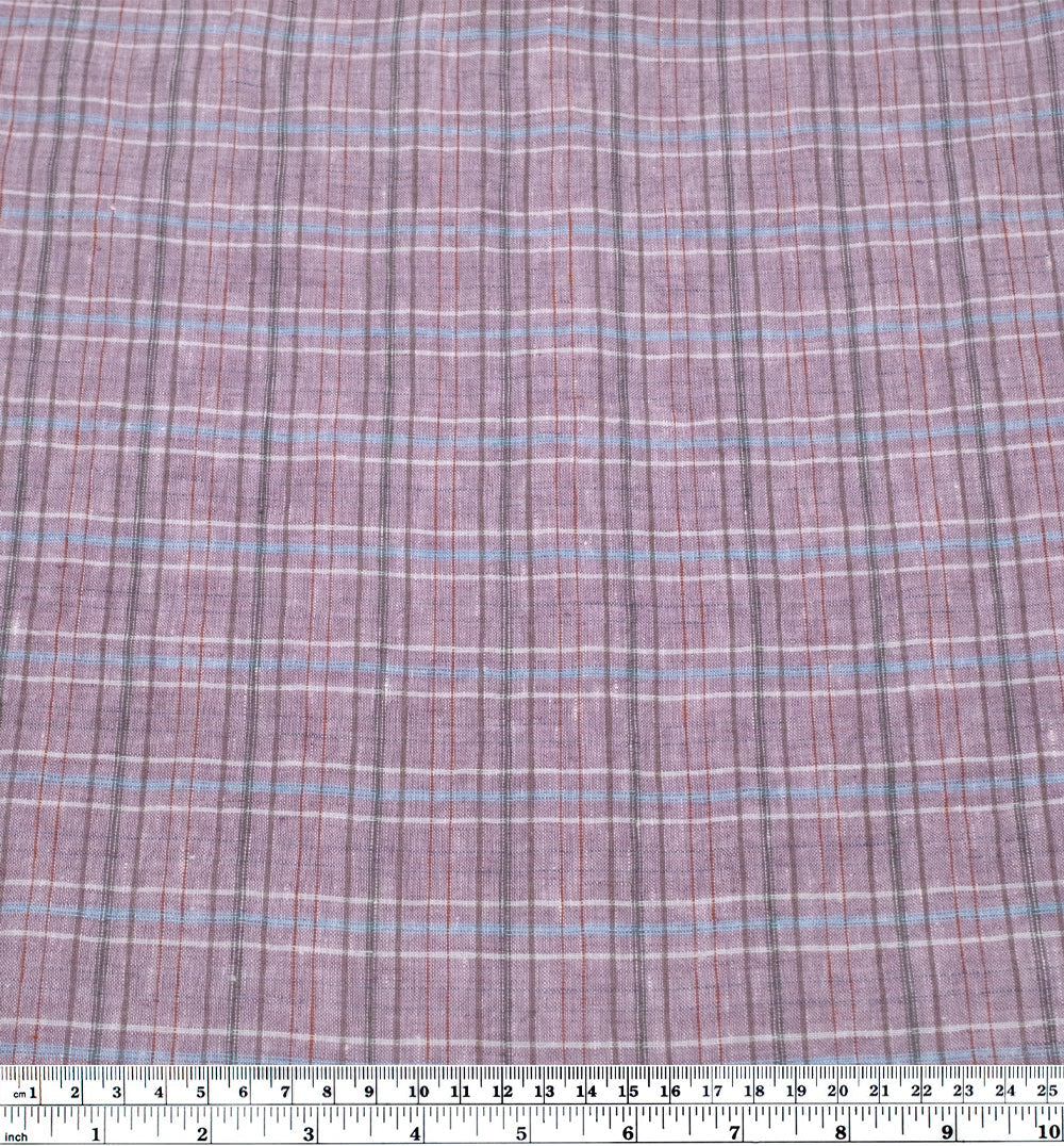 Sherbert Plaid Stonewashed Linen - Thistle
