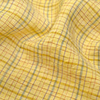Sherbert Plaid Stonewashed Linen - Lemon Drop