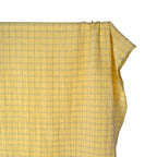 Sherbert Plaid Stonewashed Linen - Lemon Drop