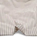 Stripe Washed Cotton Shirting - Parchment/Ink