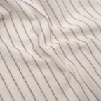 Stripe Washed Cotton Shirting - Parchment/Ink