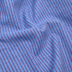 Striped Stretch Hemp Lyocell Blend - Cornflower/Berry
