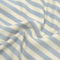 Sugar Stripe Cotton Rib Knit - Baby Blue