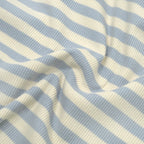 Sugar Stripe Cotton Rib Knit - Baby Blue