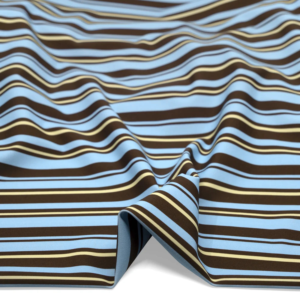 Sunkissed Stripe Recycled Nylon Swim Tricot - Russet/Baby Blue