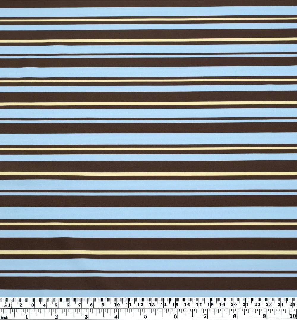 Sunkissed Stripe Recycled Nylon Swim Tricot - Russet/Baby Blue