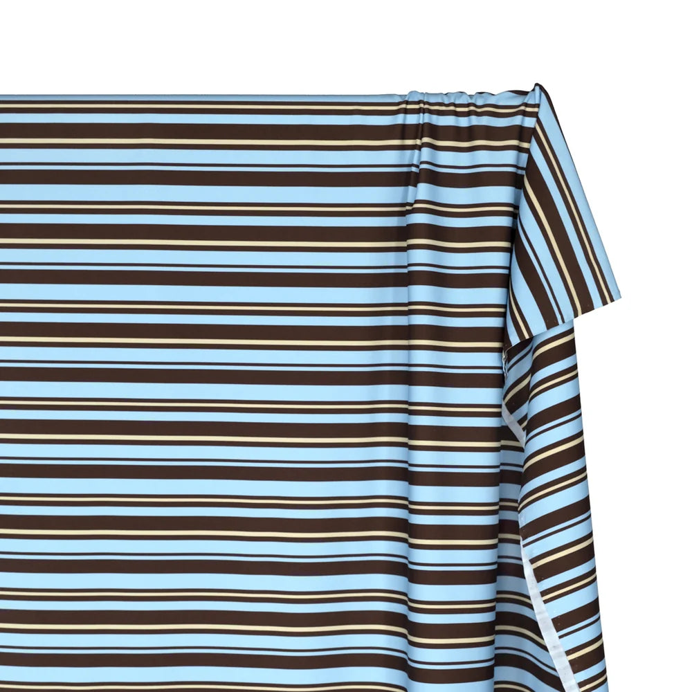 Sunkissed Stripe Recycled Nylon Swim Tricot - Russet/Baby Blue