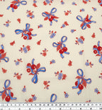 Sweet Treat Cotton Lawn - Ivory/Cherry/Sky Blue