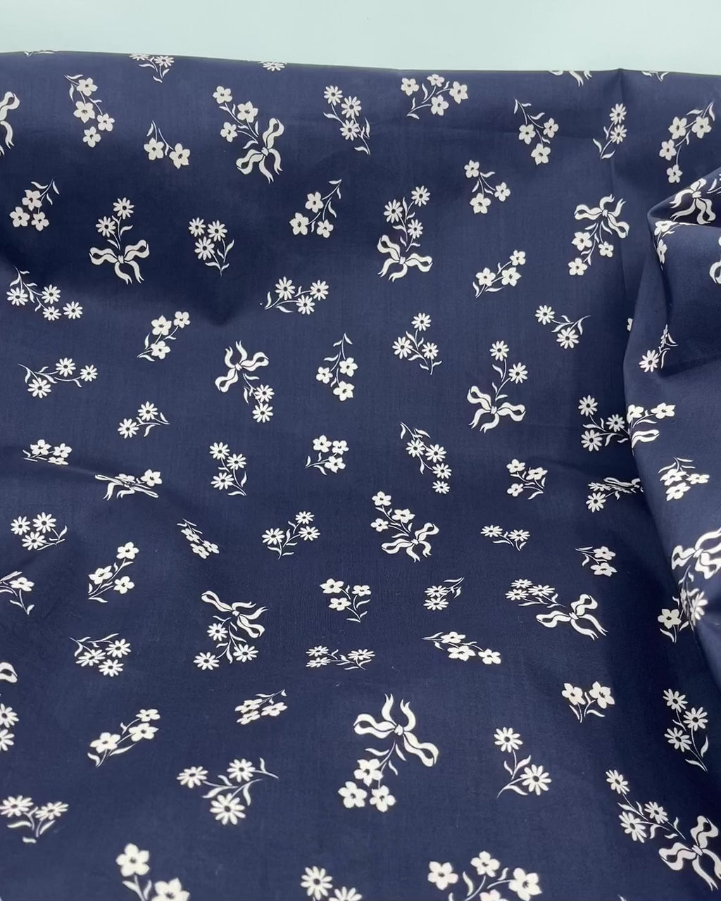 Darling Cotton Lawn - Navy/Ecru