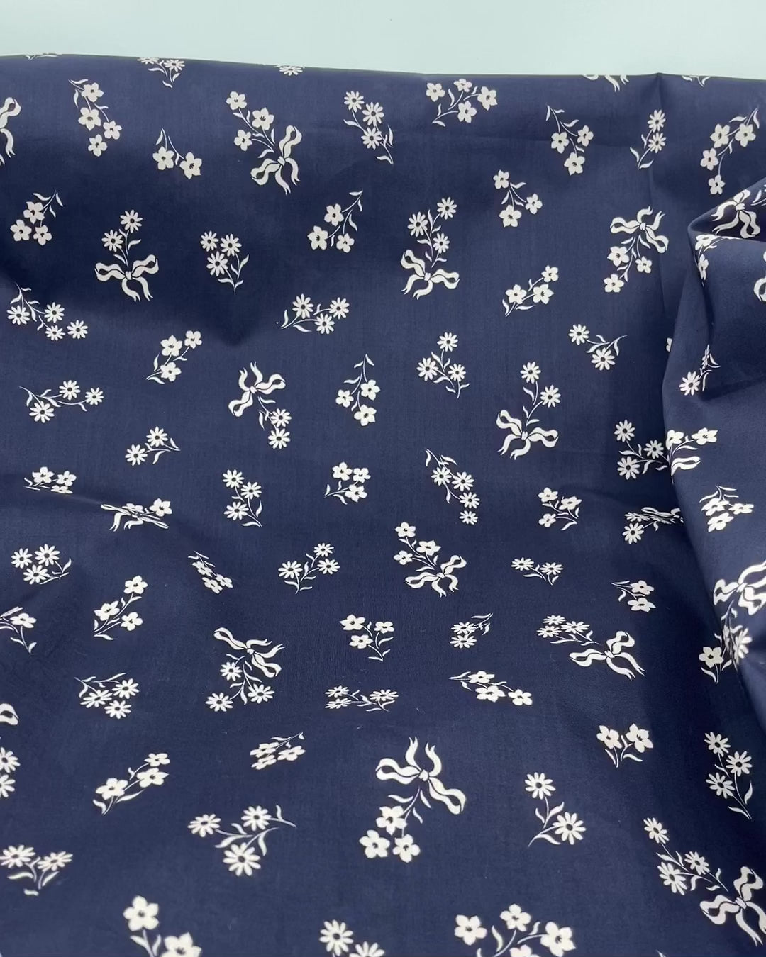 Darling Cotton Lawn - Navy/Ecru