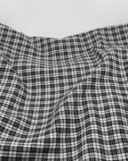Plaid Hemp Lyocell Blend - Black/Cloud