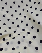 Big Dots Printed Cotton Lawn - Butter/Black
