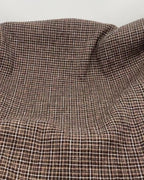 Plaid Hemp Lyocell Blend Seersucker - Umber/Crimini