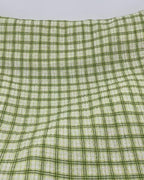 Plaid Hemp Lyocell Blend Seersucker - Sour Apple/White